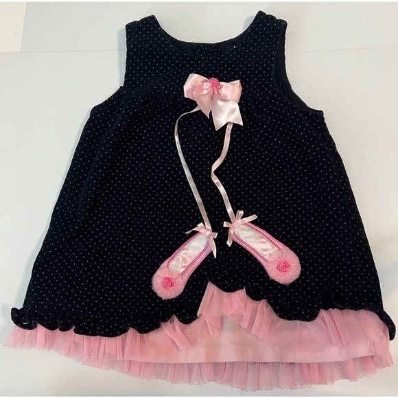 Rare Edition’s Girl’s Blue Dress‎ Ballet Slippers 3T - Picture 1 of 9